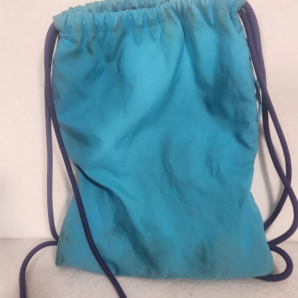Nike Blue Drawstring Bag Backpack Gym Bag Logo - Picture 3 of 4